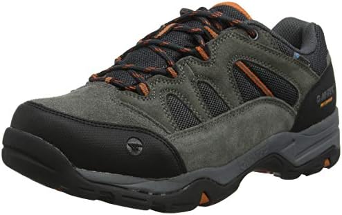 HI-TEC Men's BANDERRA II Low WP Wide Rise Hiking Boots, Grey Charcoal Graphite Burnt Orange 51, 13