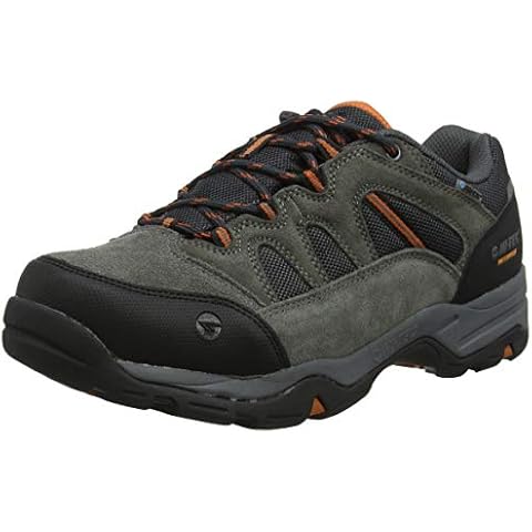 Hi-Tec Men's Banderra Ii Wp Wide Low Rise Hiking Boots, Grey Charcoal Graphite Burnt Orange 51, 8 UK Cover