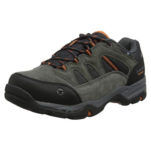 Hi-Tec Herr Banderra Ii Low Wp Wide trekking-& halvskor för vandring, Gråkolgrafit bränd orange 51, 44 EU