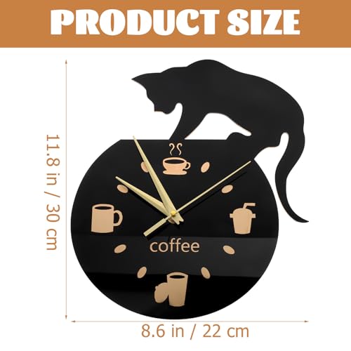 Horloge murale de chat cartoon de découpe précise en bois