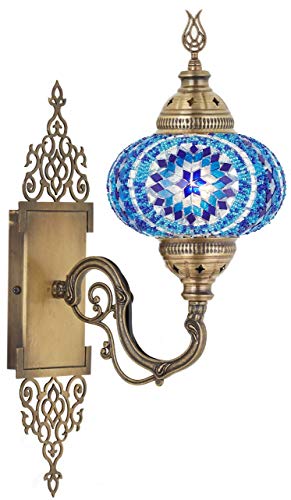 (10 Colors) Demmex Turkish Moroccan Tiffany Style Mosaic Wall Sconce Lamp Light #TOP1