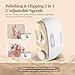 Electric 2-in-1 Nail Clipper & Polisher, 2-Speed Safe Fingernail Trimmer for All Ages, Rechargeable Automatic Nail Clipper with Light, Manicure Set for Baby Kids Seniors & Weak Hands