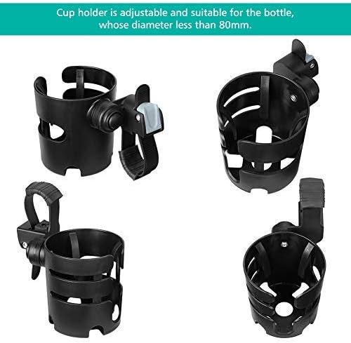 Accmor Stroller Cup Holder with Adjustable Strap, 360 Degree Rotatable Universal Cup Holder for Uppababy, Nuna, Doona Stroller, Cup Holder for Stroller, Wheelchair, Walker, Rollator