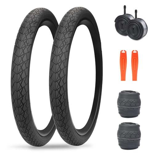 Pneu de vélo 20 et 24 pouces ZUKKA avec chambre à air Schrader pour VTT et cruiser