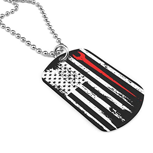 Ironworker Profession USA Flag Jewelry Pendant Military Brand Necklace Metal Dog Tag