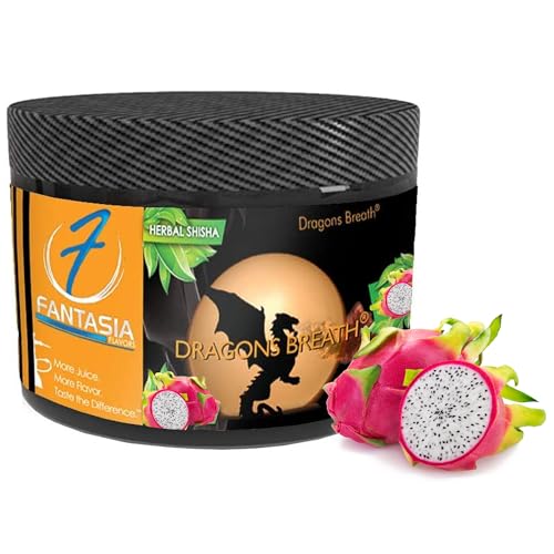 Fantasia Nicotine-Free Hookah, Hookah Shisha Flavor, 250g Can, Tobacco Free, Nicotine Free, Dragon's Breath (Dragon Fruit)