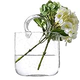 Dinyeo Purse Vase, Handbag Clear Glass Bag Vase for Flower Farmhouse Centerpieces Decor