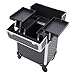 Fronimo Professional Makeup Case with Double-Sided Folding Trays Smart Storage High Load-Bearing Durable Black for Beauty Artists and Cosmetic Tools Organization