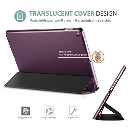 Image of ProCase Smart Case for iPad 9.7 Inch iPad 6th /5th Generation 2018 2017(Model: A1893 A1954 A1822 A1823), Ultra Slim Lightweight Stand Cover with Translucent Frosted Back -Purple