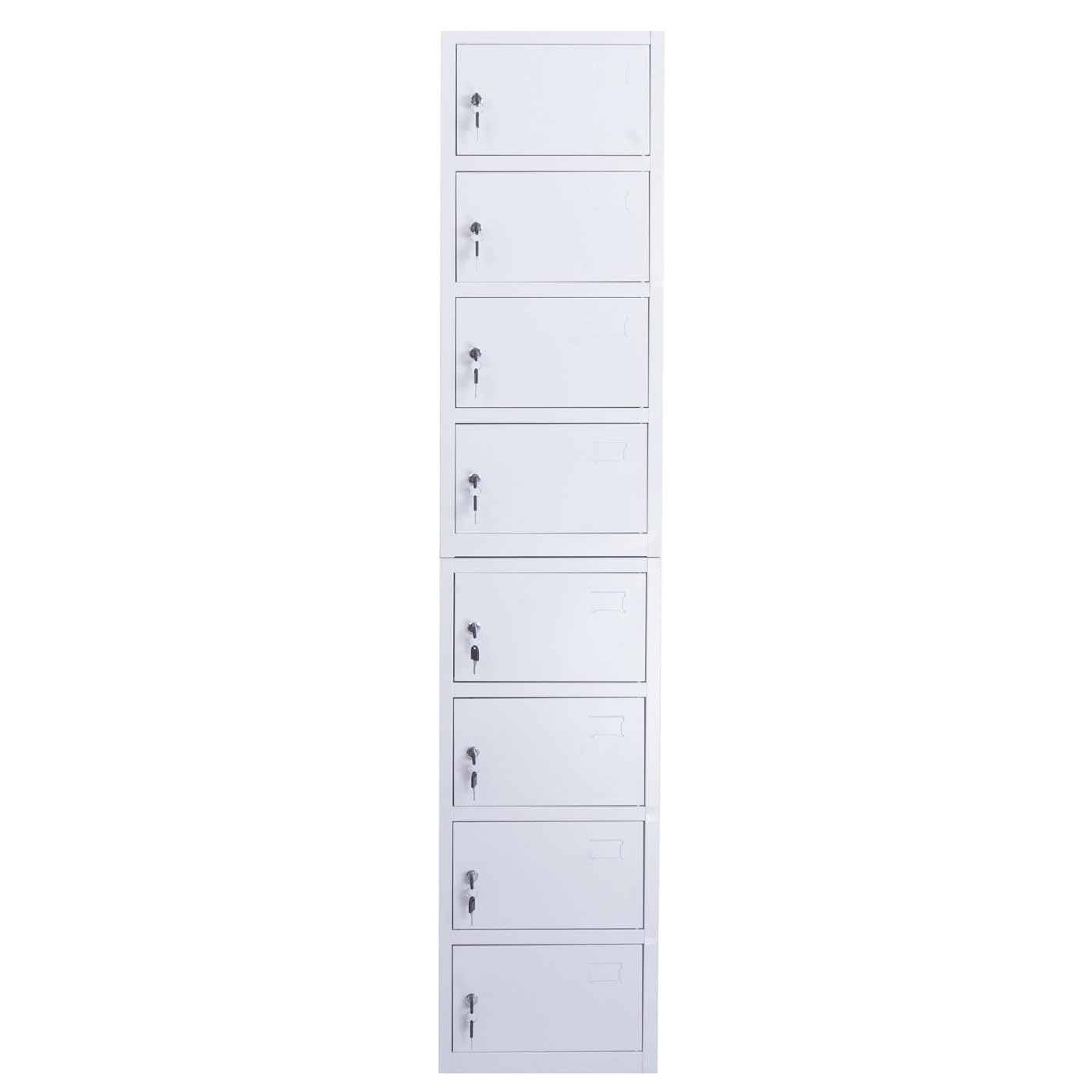 Mendler HWC-L61 - Taquilla multiusos (metal, 180 x 38 x 42 cm), color gris