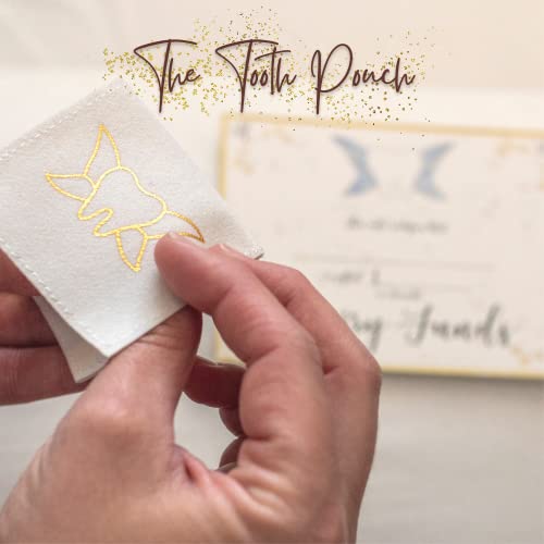 20 Moment of Tooth Fairy Kit - Tooth Fairy Gifts with 20 Customizable Cash Replacement Tooth Fairy Cards - 20 Tooth Fairy Receipt Cards with 1 ToothFairy Pouch - Tooth Fairy Evidence Kit