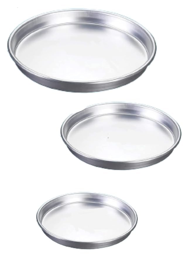 Image of Kitchen Trust Pizza pan Aluminium Pizza Base /Plate for Oven Color Silver (11 INCHES Pack of 1)