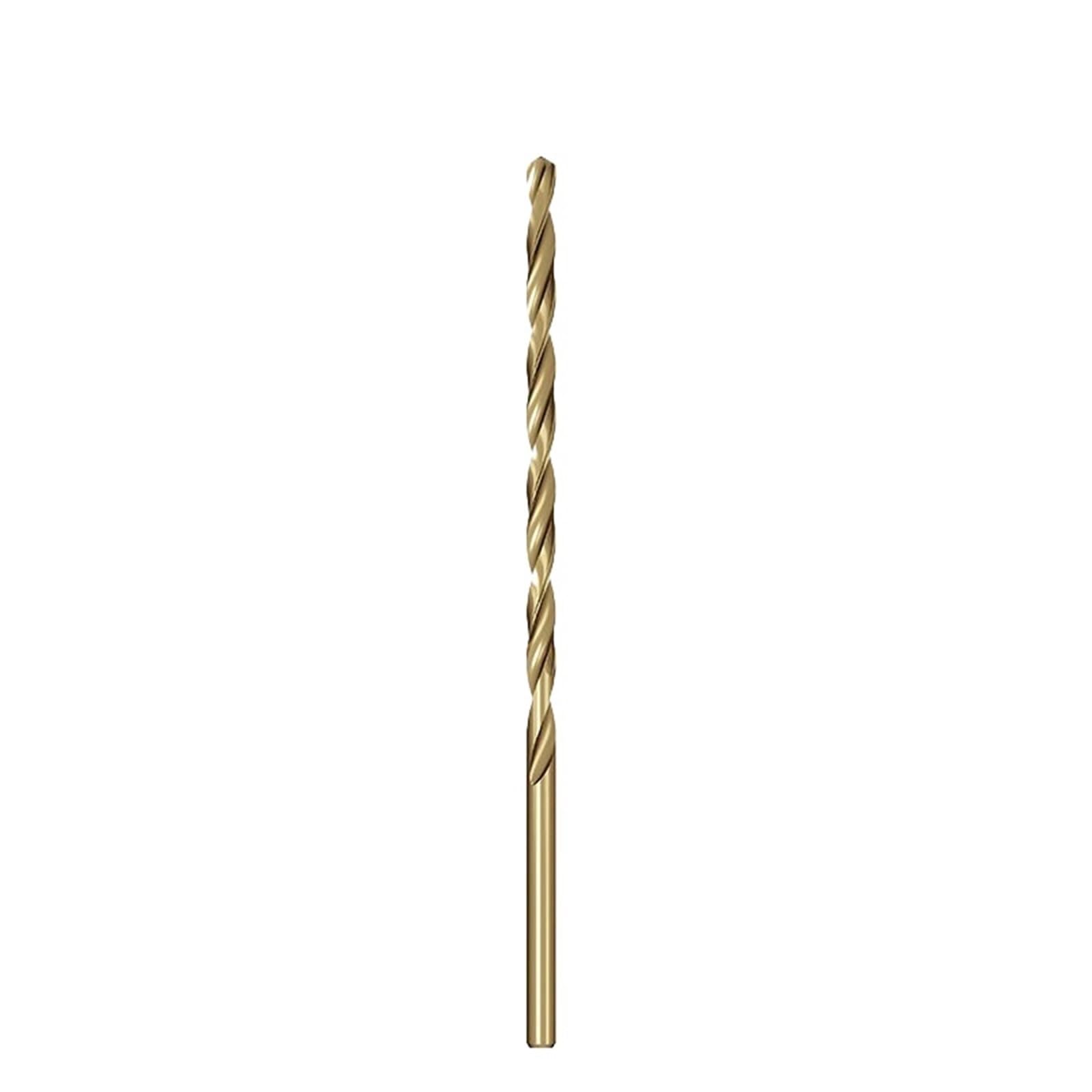 Foret hélicoïdal extra long au cobalt de 300 mm, diamètre 2,5-10 mm, tige droite HSS M35, for métaux durs, acier inoxydable, plastique et bois.(4x300mm)