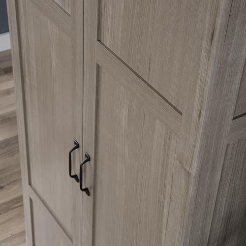 Image of Sauder Select 71 inch Storage Cabinet, Pantry Cabinet Kitchen Storage with Adjustable Shelves, Bathroom Storage Cabinet, in Silver Sycamore
