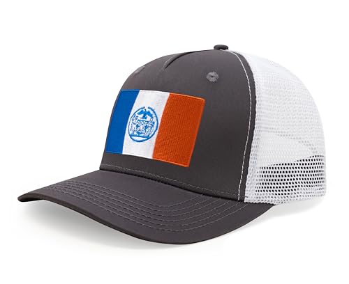 Image of International Tie City Hat for Men and Women, Adjustable Snapback Trucker Baseball Cap with Embroidered Patch