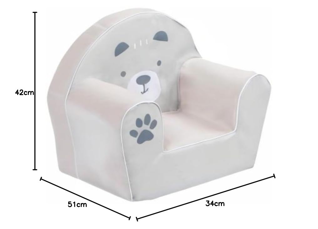 Knorrtoys 68380 Paul Sillón Infantil, Algodón, Blanco