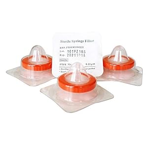 [CASE VAN 25] Spuitfilters [Gesteriliseerd Individueel verpakt] Hydrofiele PTFE membraan diameter 33mm poriegrootte 0…