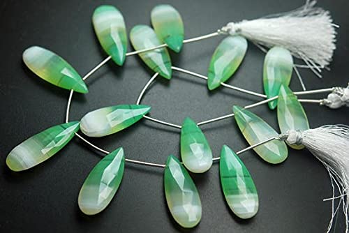 Chalcédoine verte, perles poires intemporelles pour transmettre vos plus belles émotions