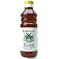 Original Radduscher Leinöl aus dem Spreewald Dorf Raddusch kaltgepresst, ungefiltert 100% naturrein und naturbelassen Leinsamenöl Omega 3 vegan reines Naturprodukt aus dem Spreewald (250 ml)