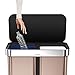 simplehuman 58 Liter / 15.3 Gallon Rectangular Hands-Free Dual Compartment Recycling Kitchen Step, Rose Gold Stainless Steel Trash Can