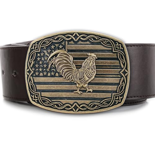 Image of Cowboy Belt Buckle for Men Western Cowgirl Rodeo Longhorn Bull Belt Buckles
