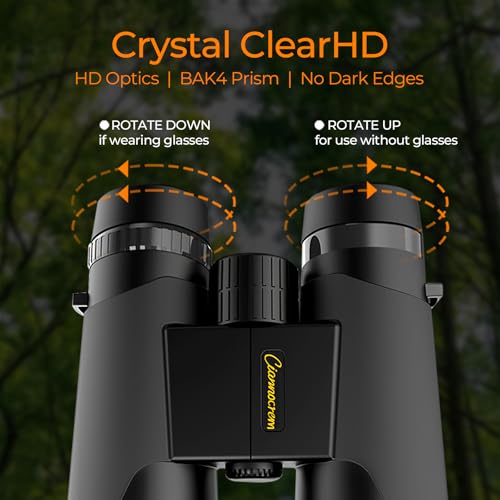 Binoculares 12x42 para adultos con adaptador para teléfono miniatura 3