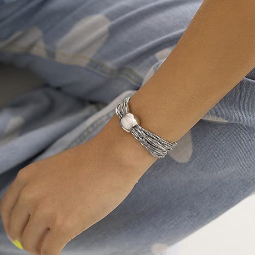 Zu trocken, geometrie raumkugel im central park Dick kette juwelenverzierte halskette und ketten kette armband, schmuck gegen frauen und mädchen (Armbänder-Silber)