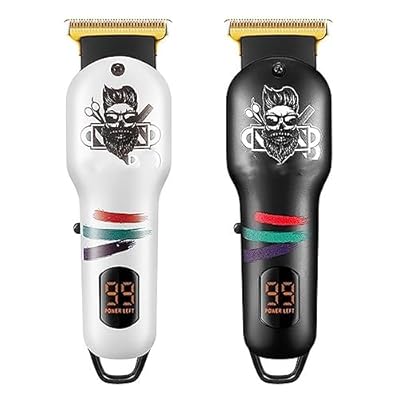 Hair Clippers Mens Hair Clippers, Men's Hair Trimmer Beard Trimmer Professional Hair Clipper Electric Razor Hair Clipper Hairdresser Mens Hair Clippers(White)