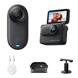 Insta360 GO 3S Nero Notte 128GB - Cam 4K per vlogging, POV a mani libere, montaggio magnetico, stabilizzazione, 140 minuti di autonomia, impermeabilità fino a 10 m, editing IA
