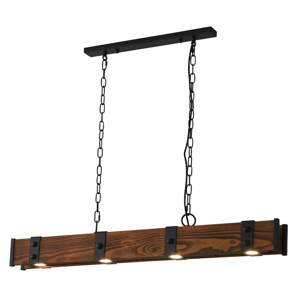 Luminaires suspendus en bois vieilli pour une ambiance bistrot