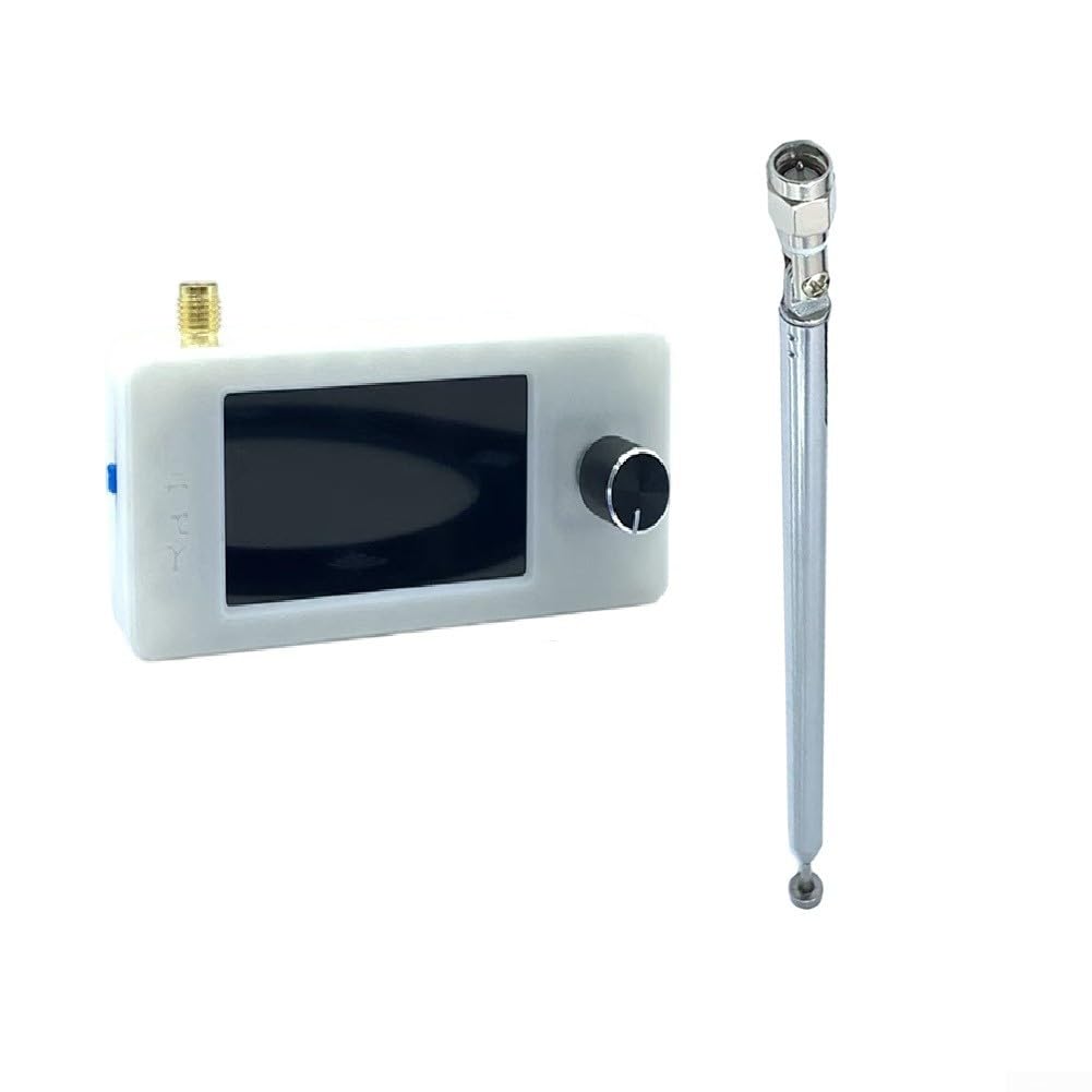 Receptor de radio de bolsillo, 0.5-108 MHz tamaño de bolsillo SI4732, mini radio LSB USB AM FM con pantalla de 1.9 pulgadas 170 x 320, para ESP-32-S3 (varilla de tracción blanca)