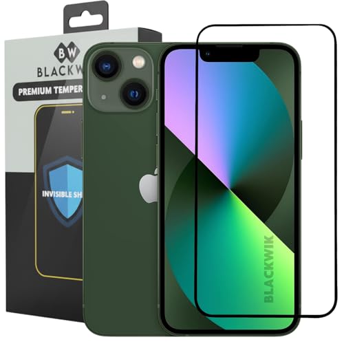 Image of Blackwik Tempered Glass Screen Protector for iPhone 13 Mini with Edge-To-Edge Protector Coverage | Easy Installation Kit (Black)