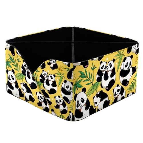 Porte-stylo rectangulaire panda jaune : la solution contre le désordre des crayons - 2