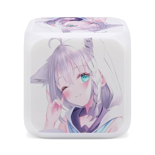 白上 フブキ 35目覚まし時計 置き時計 多機能 時間と温度の二重表示 電池式 学生 寝室やオフィスに最適