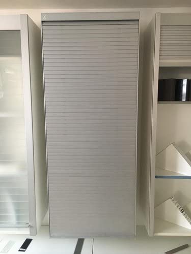 Image of DBR Polyvinyl Chloride PVC Rolling Shutter Standing ShelfSilver For Kitchen Under Cabinet Width 60 CM (600 X 1320 MM)
