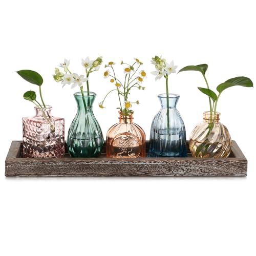 Miniatur Vasen Mit Harzblumen – Puppenhaus Zubehör Für 1:12 / 1:8 / 1:6 Maßstab, Niedliche Glasvasen Als Wohnheimdeko, Geschenk Für Puppenliebhaber