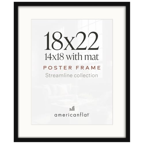 Americanflat Bilderrahmen mit poliertem Plexiglas, 45,7 x 55,9 cm, Verwendung als 35,6 x 45,7 cm Rahmen mit Passepartout oder 45,7 x 55… – Ansicht 1