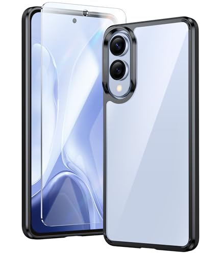 Image of FNTCASE for Samsung Galaxy S25-Edge Case: Clear Military Grade Drop Protection Anti Yellowing Cell Phone Cover - Rugged Shockproof Protective Bumper Transparent Phonecase