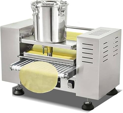 Máquina automática de crepé para uso comercial, velocidad y grosor ajustables, producción eficiente de postres multicapa