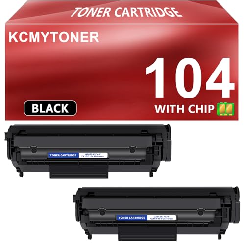 Image of 104 FX9 FX10 Compatible Toner Cartridge Replacement for Canon 104 Black Toner Cartridge Use for ImageClass D420 MF4150 MF4350d FAXPHONE L90 L120 Laser MN1319f 1012 1020 1022 3050 (2PACK)