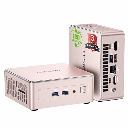 Geekom A5 2025 Edition Mini Pc Con Amd Ryzen 5 7430u, 16gb Ram Y 512gb Ssd, Windows 11 Pro, Mini Ordenador De Sobremesa Ultra Silencioso Y Compacto, Doble Hdmi 4k, Lector Sd,Ideal Para Oficina Y Hogar