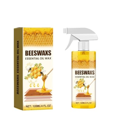 Beeswax Wood Polish Spray Natural Wood Care Wax for Furniture Cabinets, Multifunctional Wood Care Spray with Essential Oil for Gloss Protection and Daily Care