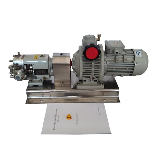 HQHAOTWU Cam Rotor Pump 550W Three-Lobe Rotary Pump Liquid Transfer Rotor Pump 220V Triphase for Honey Yoghourt Chocolate