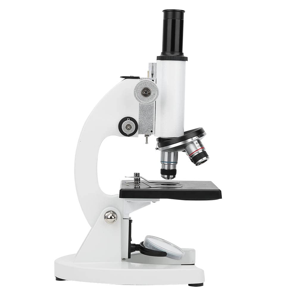Hyuduo Microscopio Monocular con Cuerpo de Hierro y ABS, Aumento de 40X a 640X, Oculares WF10X WF16X, Microscopio Mecánico para Estudiantes de Educación de Laboratorio
