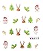 Produktbild Nail Tattoo für Fingernägel | Christmas 02 | 3D Optik | ca. 20 weihnachtliche Motive, wasserlöslich | Nail Art wie im Nagelstudio