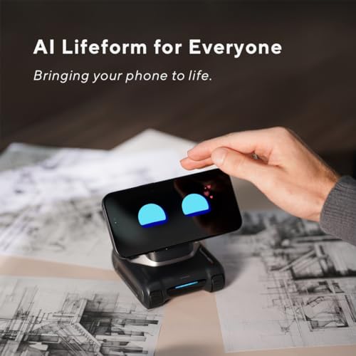 LOOI Robot-Space Black – AI Desktop Robot Companion,ChatGPT Voice Interaction,Visual Understanding,Personality&Memory,10W Wireless Charging,Tech&Gadget Gift,Electronic pets,Toy,Geek,Desktop Setup