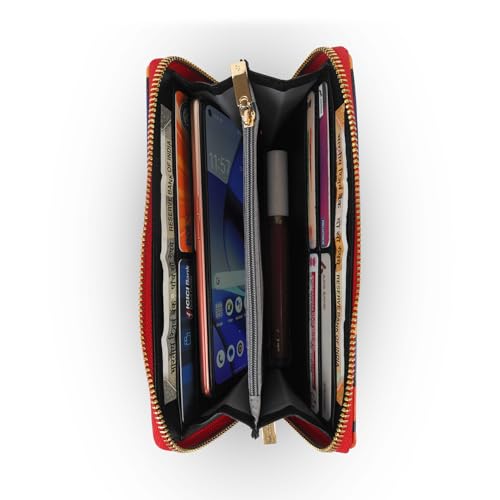 Image of Multicolor PU Zipper Wallet | 2-Fold Compact Wallet | Lightweight Daily Use | Secure Zip Closure | Unisex Wallet for Men & Women