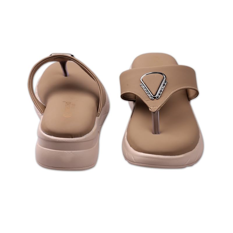 Image of ORTHO CLUB Women's Orthopedic Comfort Sandals - Soft Cushion Footbed, Anti-Slip Sole, Stylish Toe-Ring Design - Lightweight Sandals for Women & Girls