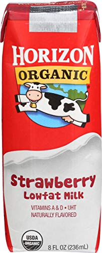 HORIZON ORGANIC Organic Milk, 1% Strawberry Aseptic, 8 Fluid Ounce