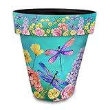 Briarwood Lane Summer Planter 14' x 15' x 15' Dragonfly Garden Large for Summer...